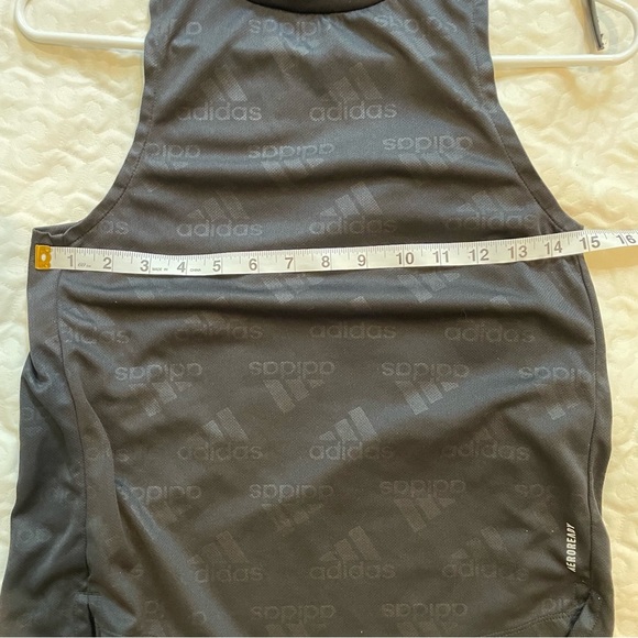 Adidas Running Tank Top Black 2XS Holographic Style Logo Reflective Back Women’s - Picture 8 of 11